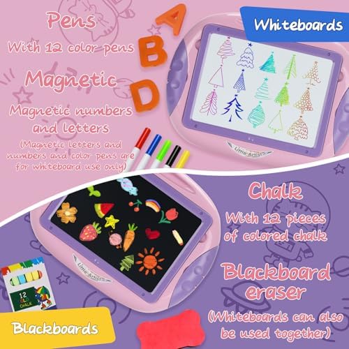 Cokzer dual-sided whiteboard and chalkboard activity table