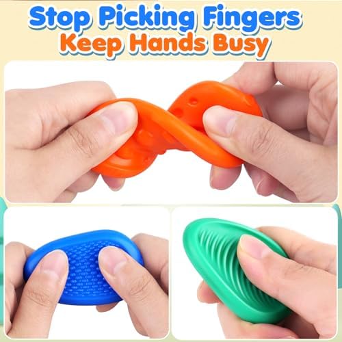 Child holding Lesong sensory stones for autism