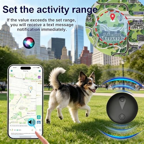 Joygiee smart dog collar tracker showing the zero monthly fee tracking setup screen on an iPhone.