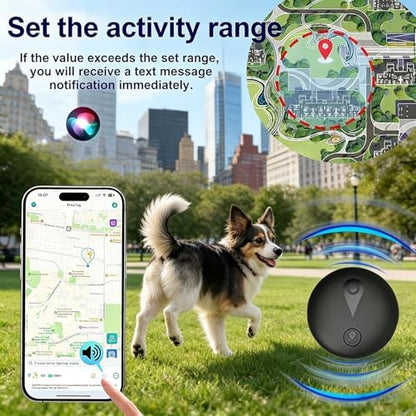 Joygiee smart dog collar tracker showing the zero monthly fee tracking setup screen on an iPhone.