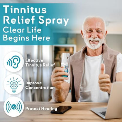 Imported ear ringing relief spray for noise reduction and hearing support.