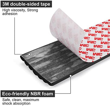 Installation of 3M adhesive foam bumper on furniture