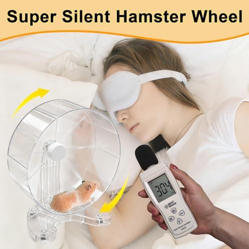 Dual bearing mechanism close up on a premium silent hamster wheel toy