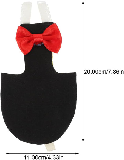POPETPOP reusable pet bird clothes displaying the secure self adhesive fastener straps