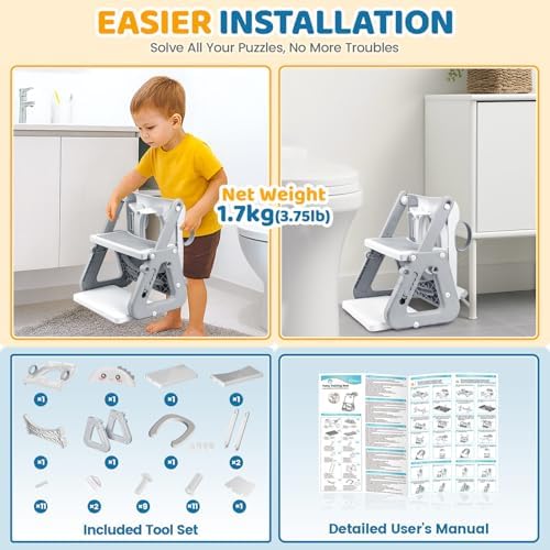 IvyWind potty seat with step stool being utilized as a standalone bathroom step stool for toddler sink access.