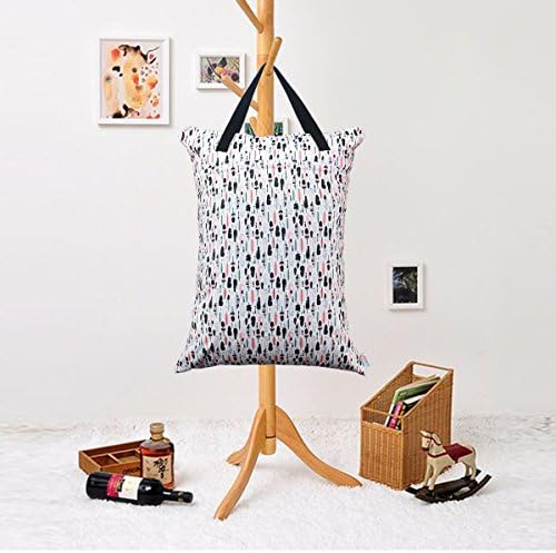 Alvababy feather and stripe print wet dry bag set