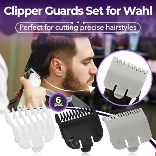 Side view of the durable nylon hair clipper guides illustrating the rounded teeth design.