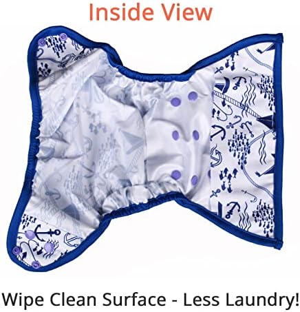 Interior view of wipeable OsoCozy cloth diaper cover
