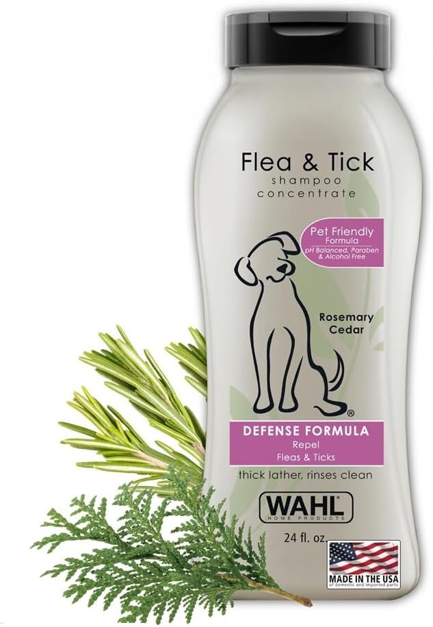 Wahl defense formula dog shampoo label details