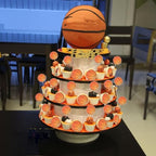 Full pack of 36 basketball themed cake picks for celebrations