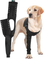 Suitical Recovery Sleeve for Dogs - Interchangeable, Single Sleeve Front Leg Protection for Post-Surgery, Hot Spots, or Skin Issues - Breathable, Machine Washable - L Black - Chest: 25.2-33.1 in - Image 11