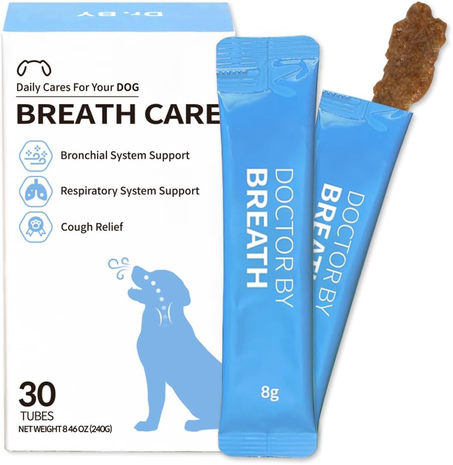 Doctor By Breath Bronchial Supplements for Dogs front pack view for dog cough relief