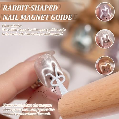 Professional cat eye gel polish design using FOWSRHRG magnet