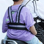 Holiberty kid motorcycle safety harness 3D breathable padding close up
