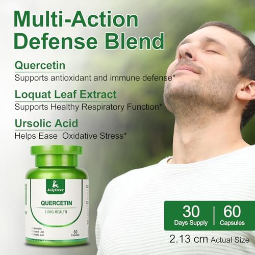 JulyDeer Quercetin with Ursolic Acid premium imported bottle packaging features