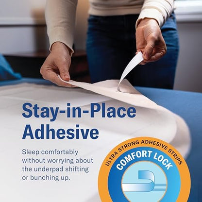 Curera Chucks underpads being used for adult incontinence protection