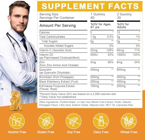 WOGORGT dietary supplement bottle showcasing the sugar free and vegan certification labels