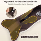 Bottom view of FitVille StepEZ slip-resistant rubber outsole for stability