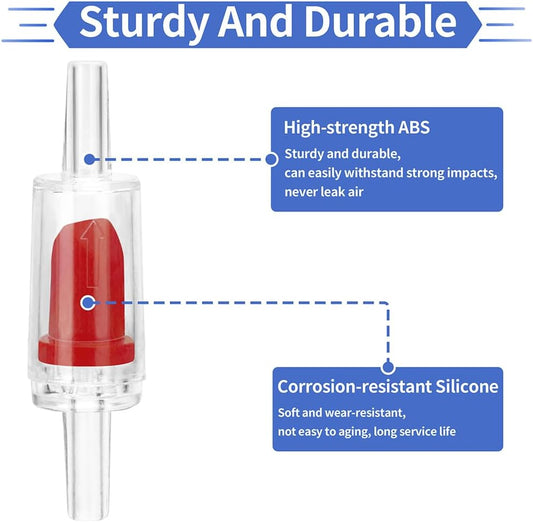 DaToo three sixteenth inch fish tank check valve silicone mechanism details