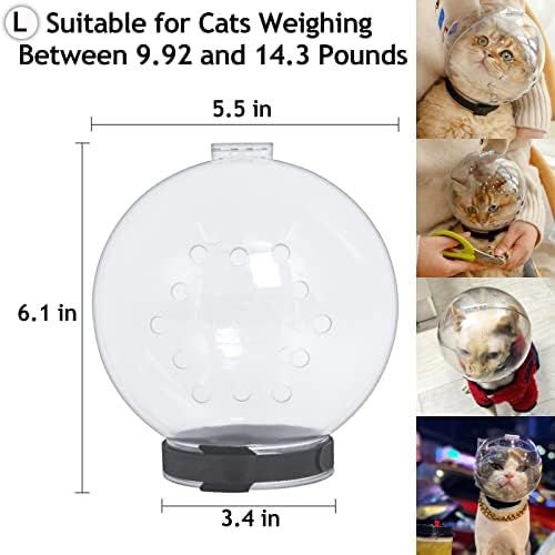 Hoqqf large size transparent cat muzzle safety grooming restraint