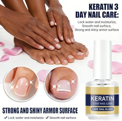 Healthy nails after using keratin and aloe vera serum