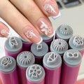Generic 6 pieces silicone nail seal pen set front view