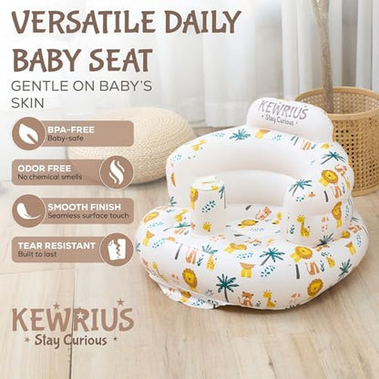 Close up of built-in air pump on Kewrius baby seat