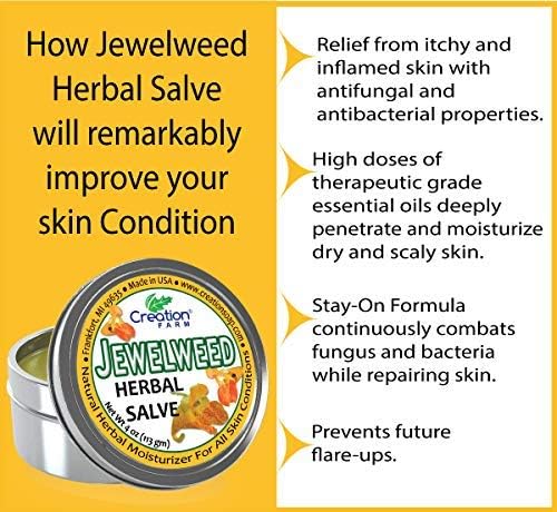 Creation Pharm Jewelweed Tea Tree Ointment for tattoo aftercare and itchy skin comfort application