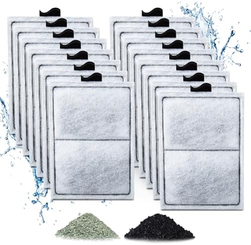Zuqqony 4-layer aquarium filter cartridge displaying nutshell activated carbon and zeolite layers.