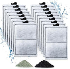 Zuqqony 4-layer aquarium filter cartridge displaying nutshell activated carbon and zeolite layers.