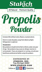Stakich Bee Propolis Powder ingredient label and supplement details