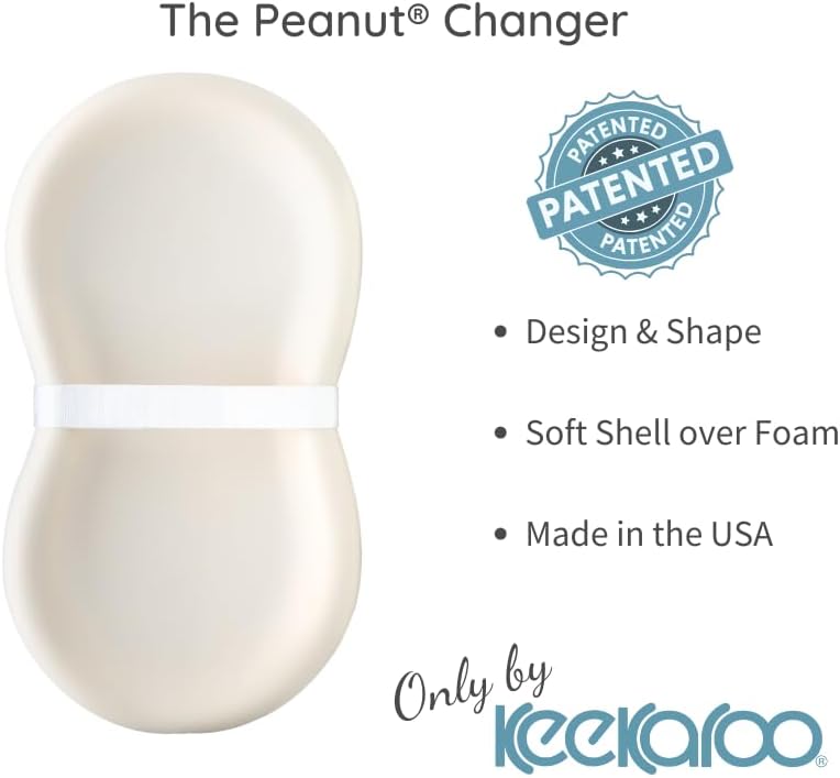 Keekaroo peanut changer close up of wipeable waterproof surface