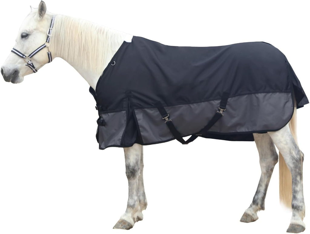 1200D Ripstop Waterproof Breathable Horse Blanket (0g No Fill), Lightweight Turnout Rain Sheet, Keeps Dry in Mud & Wet Weather Blackwine 75" - Image 9