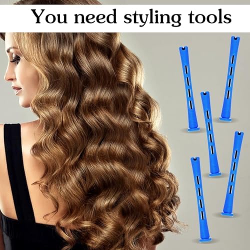 CTAKPOWE short hair perm rollers set demonstrating the flexible silicone components