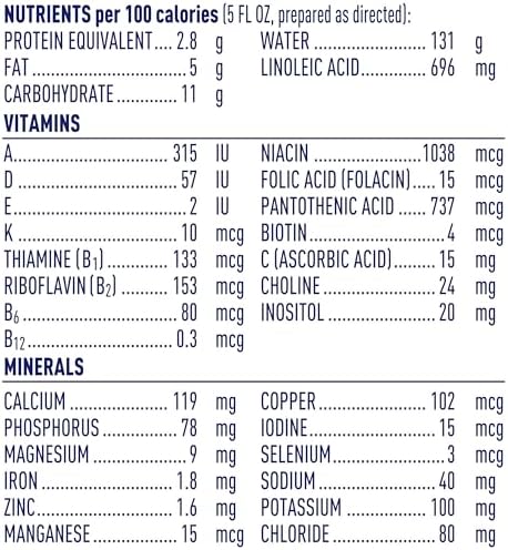 Side view of Alfamino infant formula powder packaging