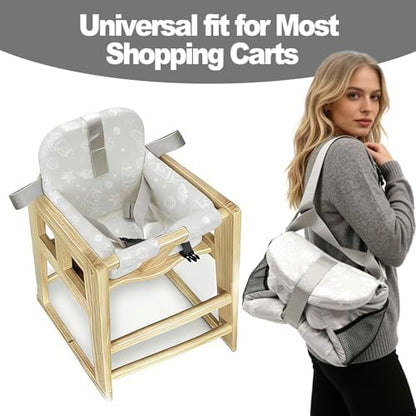 Hooetoon 2-in-1 cart and high chair cushion lifestyle shot