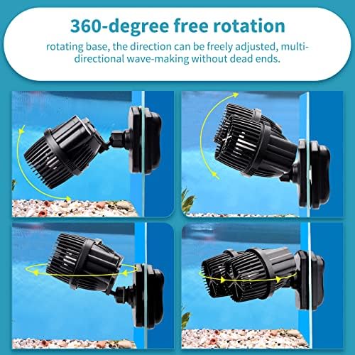 Hygger aquarium circulation pump installed inside a large marine fish tank.
