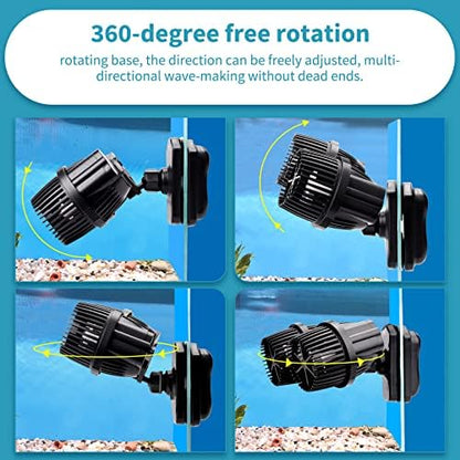 Hygger aquarium circulation pump installed inside a large marine fish tank.