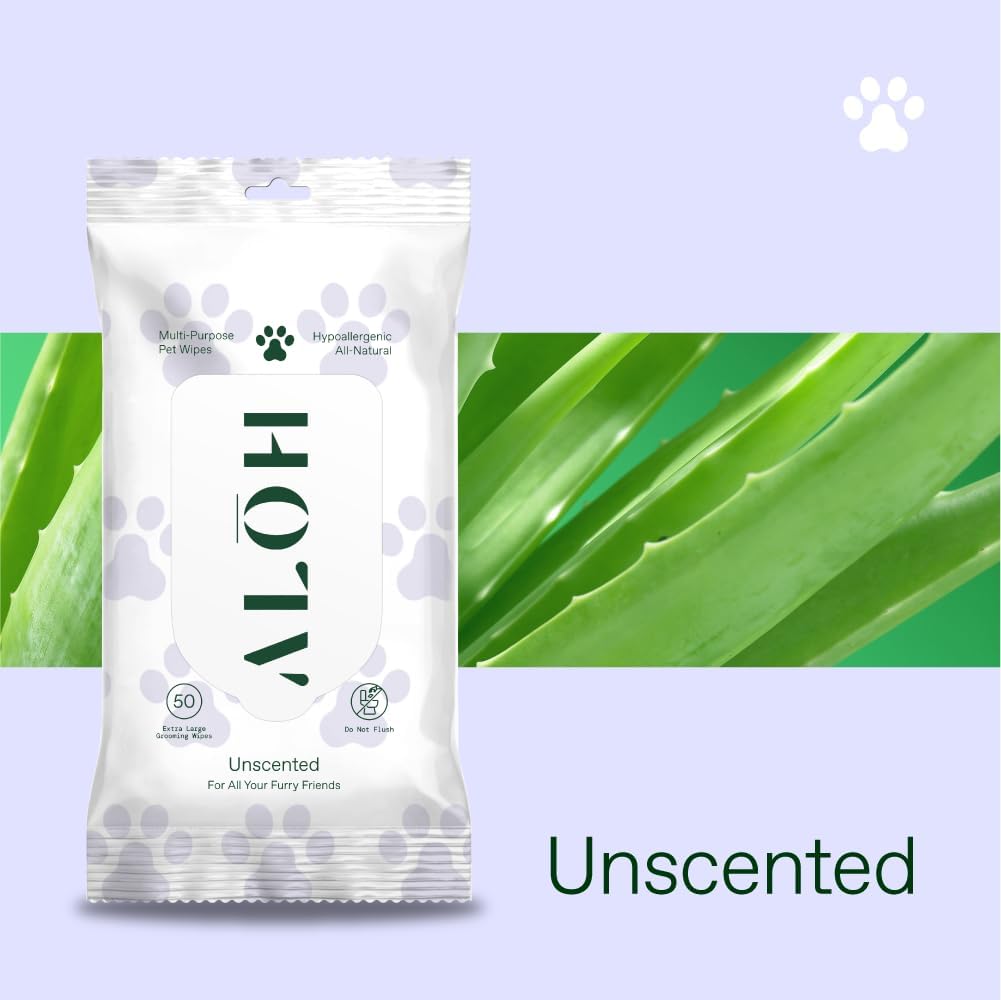 Alo plant based extra large dog wipes for paw cleaning and sensitive skin care
