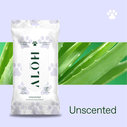 Alo plant based extra large dog wipes for paw cleaning and sensitive skin care