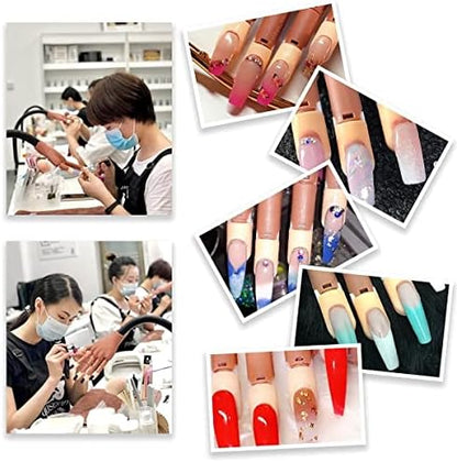 Professional nail training hand by Deciniee for beauty school practice
