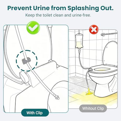 Dialysis catheter holder attached to a toilet rim