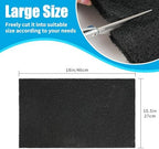 Aquaneat filter pad demonstrating cut-to-fit dimensions with scissors