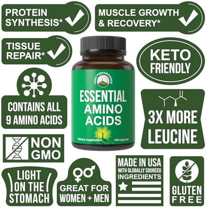 Peak Performance amino acid capsules for muscle growth