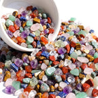 Crystal chips used as decorative succulent pot topping