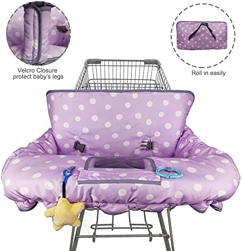 Multi in one baby seat liner with attached toy loops and bottle strap details