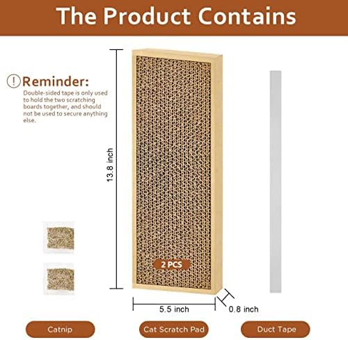 Reversible high density corrugated cardboard cat scratcher showcasing the tree bark mimicking texture