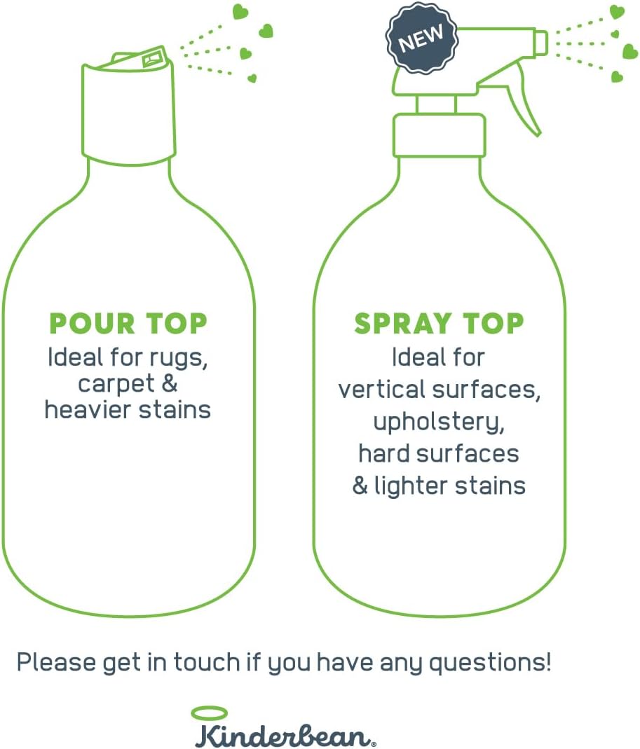 USA imported pet urine eliminator spray being used on fabric car seat