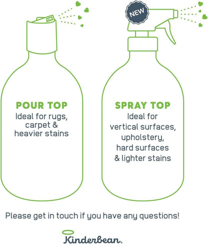 USA imported pet urine eliminator spray being used on fabric car seat