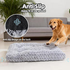 Dog Beds Large Sized Dog, Washable Durable Pet Bed, Deluxe Plush Soft & Comfortable Dog Crate Bed Pad for Large, Jumbo, Medium, Small Dogs Breeds, 35"X 23"-XL, Light Gray - Image 4